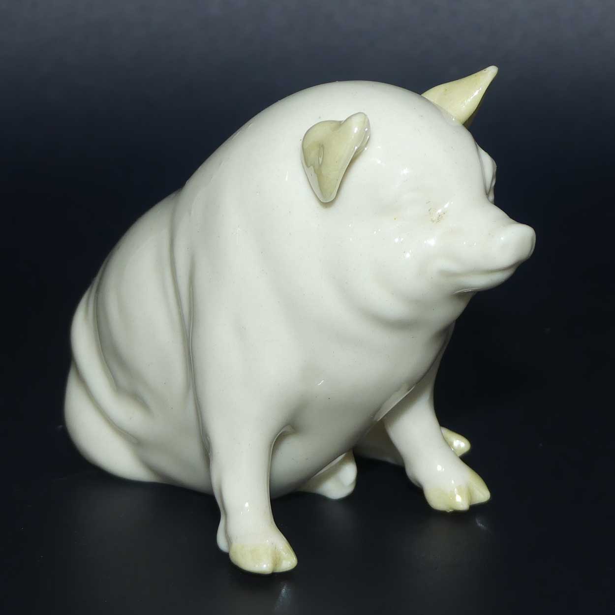 Belleek Pig with Ears Up | 1st Green Mark | #2