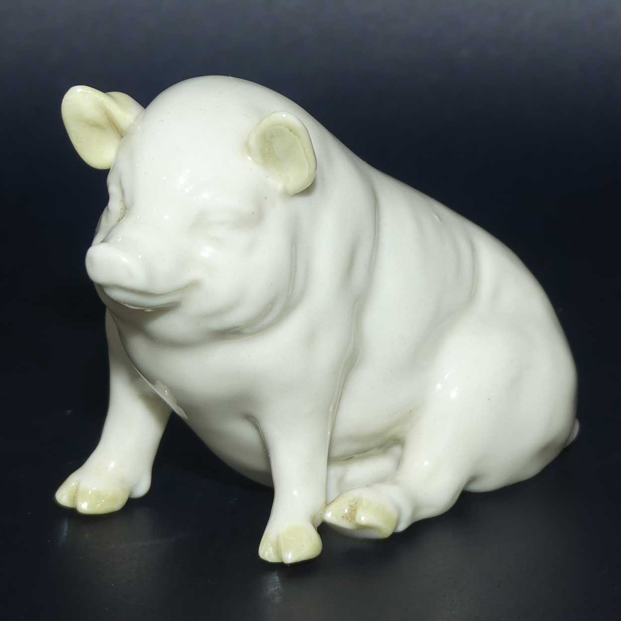 Belleek Pig with Ears Up | 1st Green Mark | #2