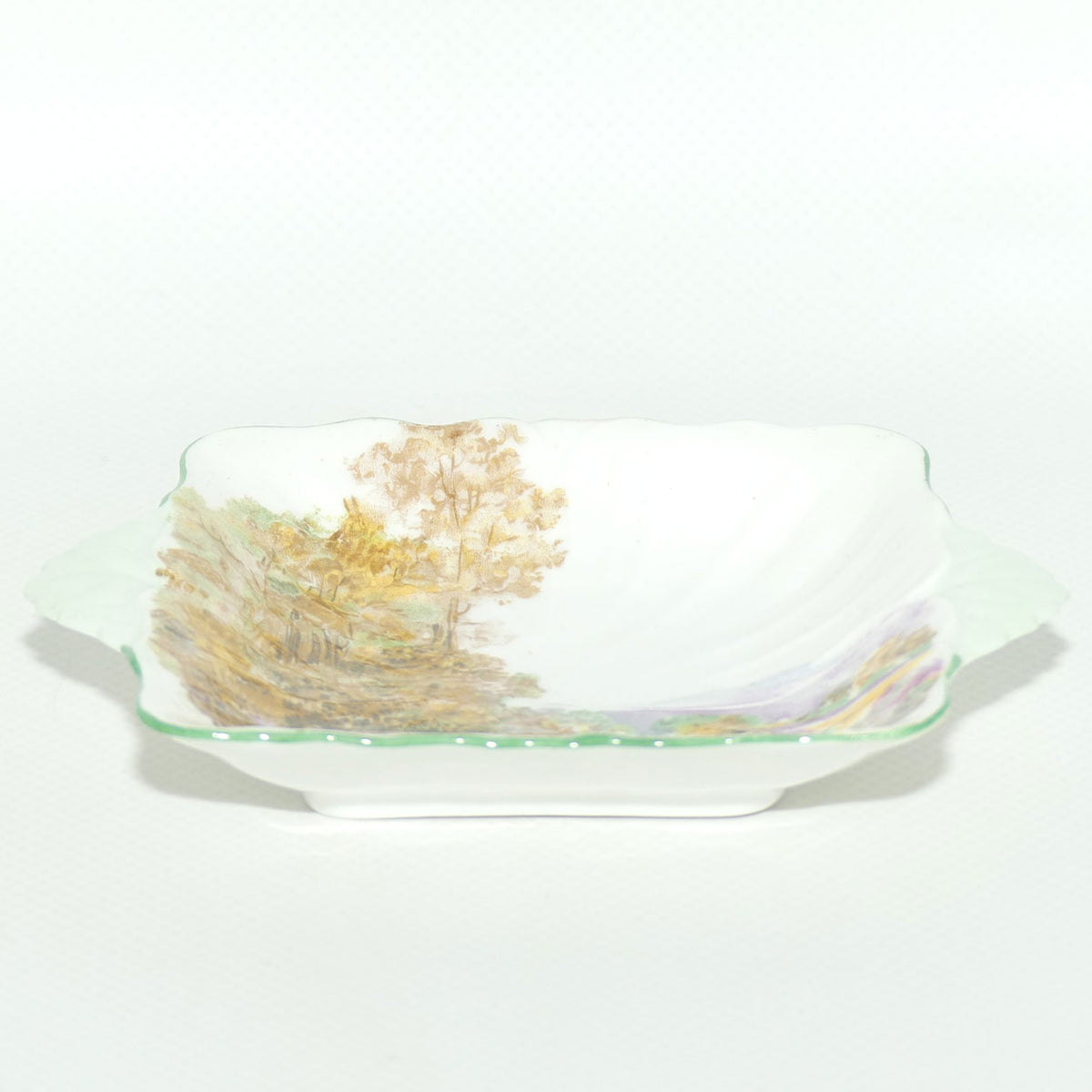 Shelley Heather pattern tab handle pin dish | minor blemish