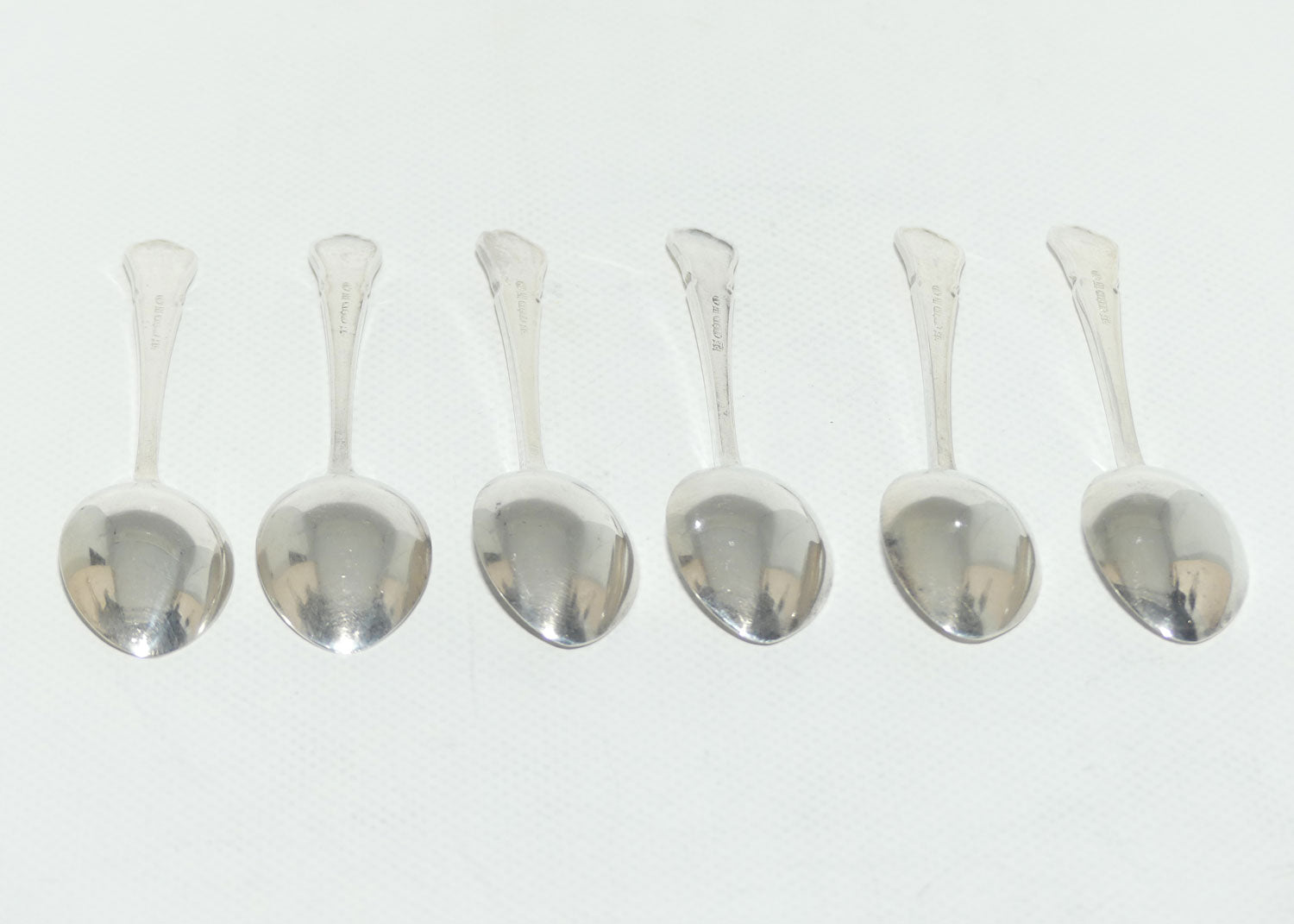 Set of 6 Pinder Brothers Silver Plated Fancy Pattern Teaspoons | Alpin A1 | 11.5cm