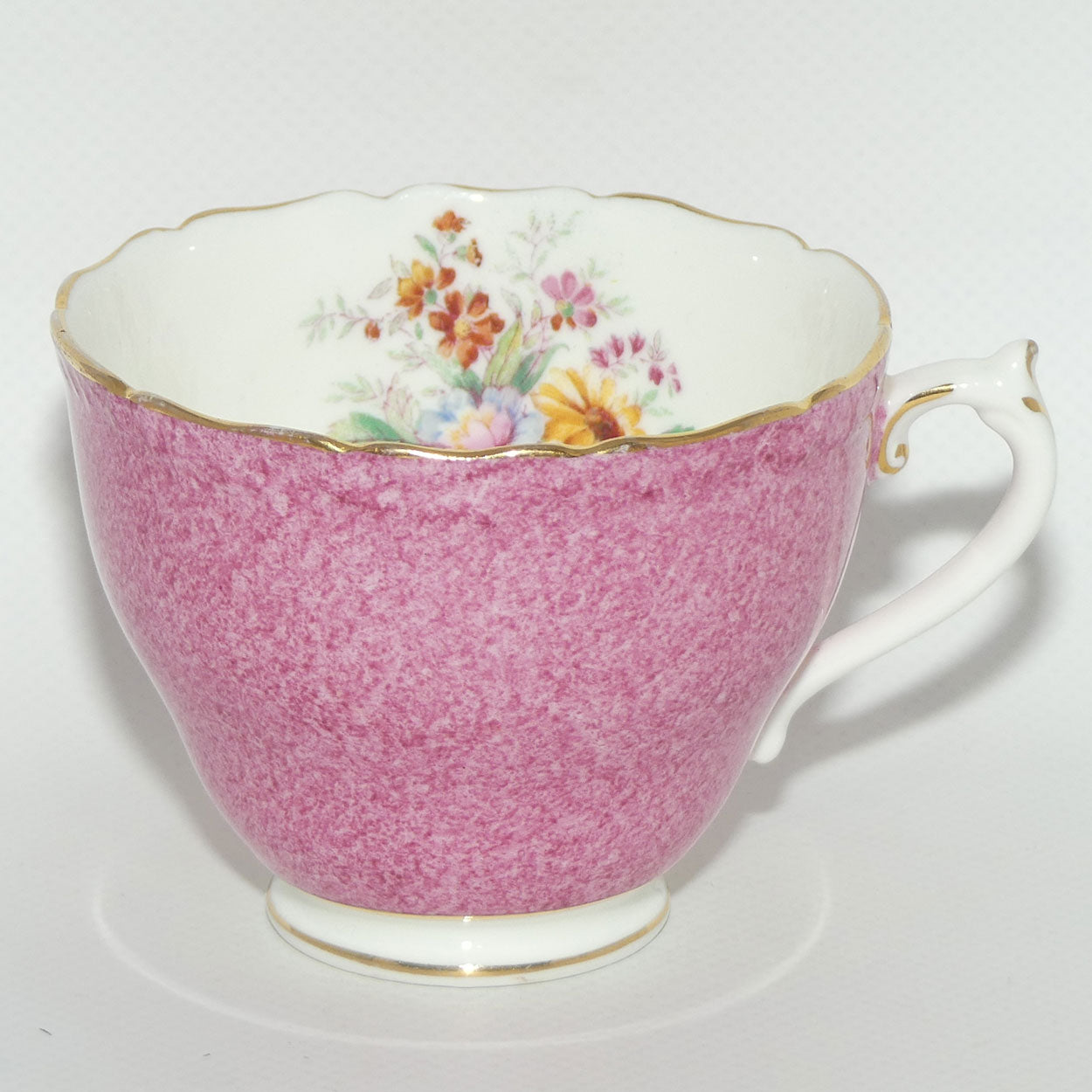 Coalport Bone China Pink ground Floral spray duo