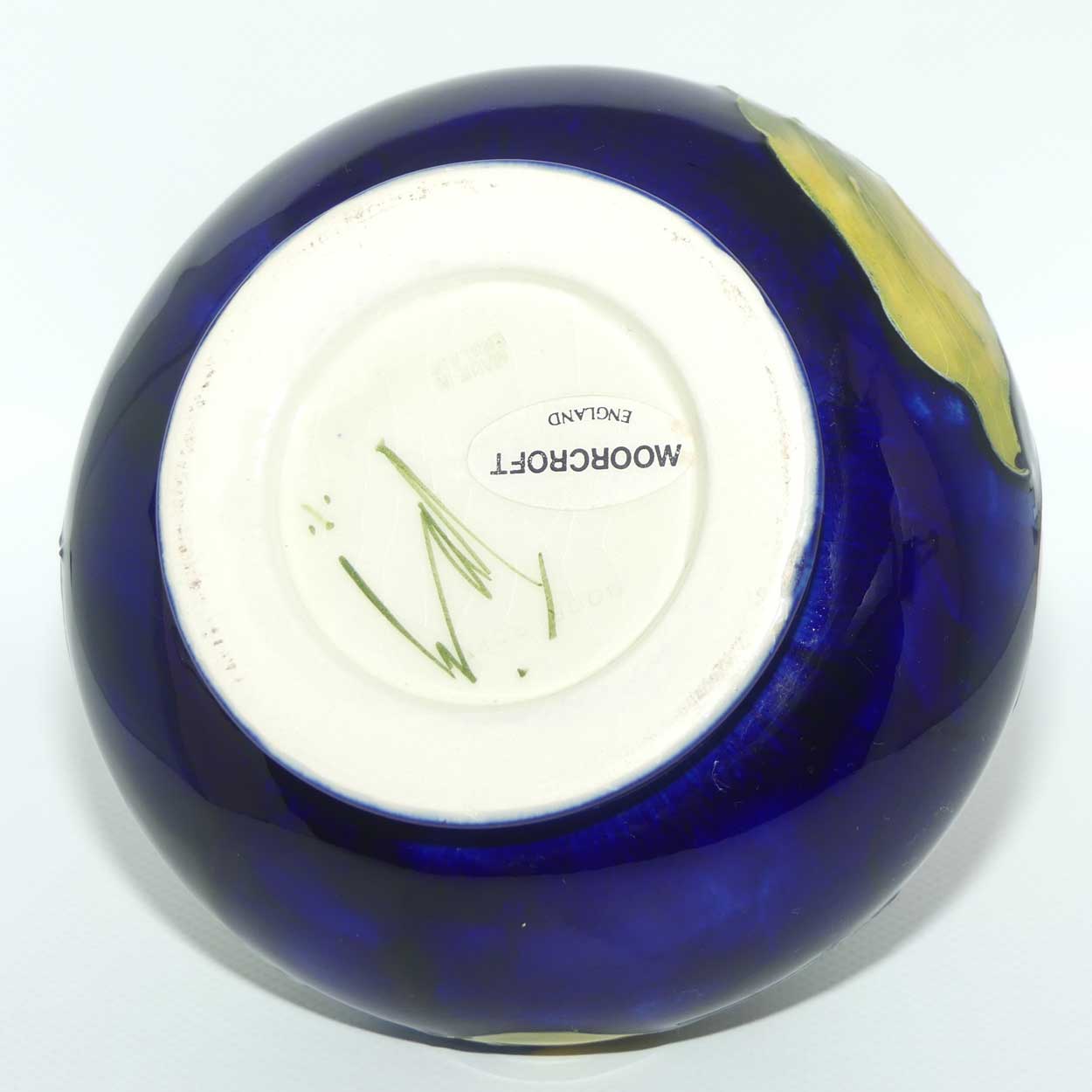 Moorcroft Pink Magnolia on Blue Ground vase | Shape 32/5 | boxed