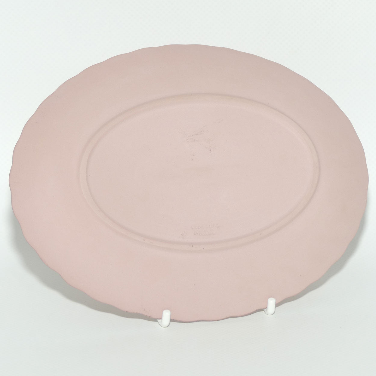 Wedgwood Jasper oval tray | White on Pink depicting Maiden carrying basket