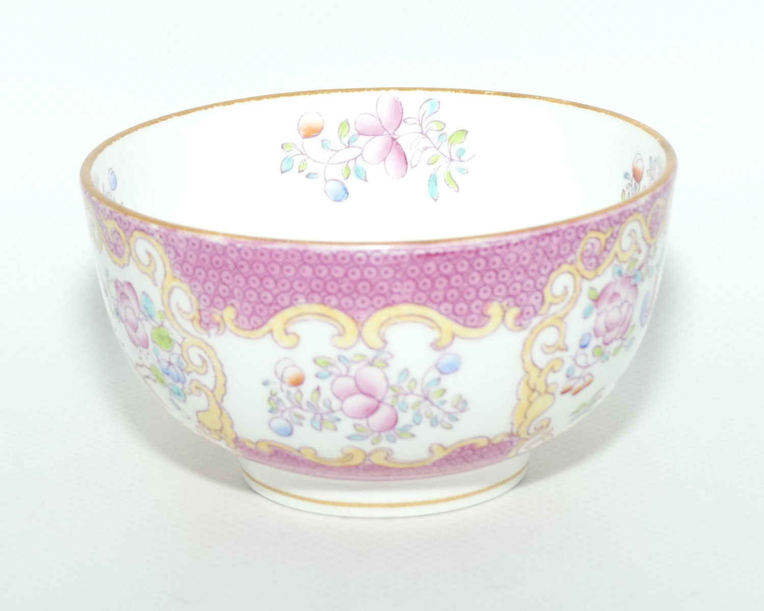 Mintons Pink Asiatic Pheasant tea duo | Fancy handle | c.1915