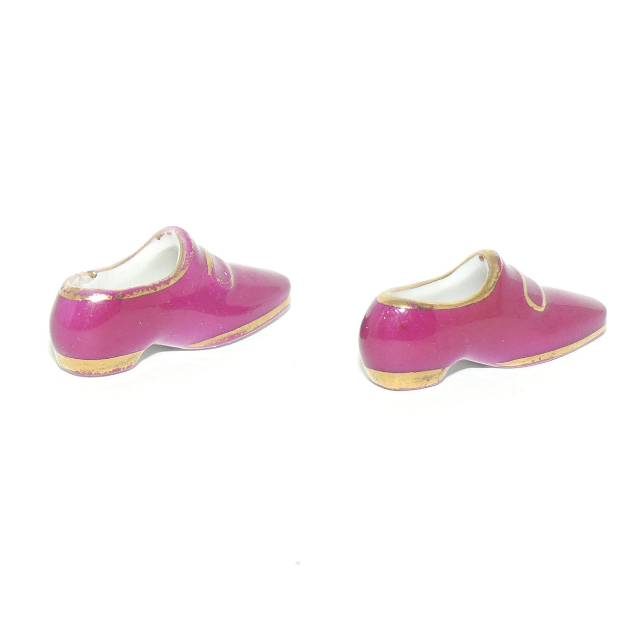 Pair of Limoges France miniature slippers