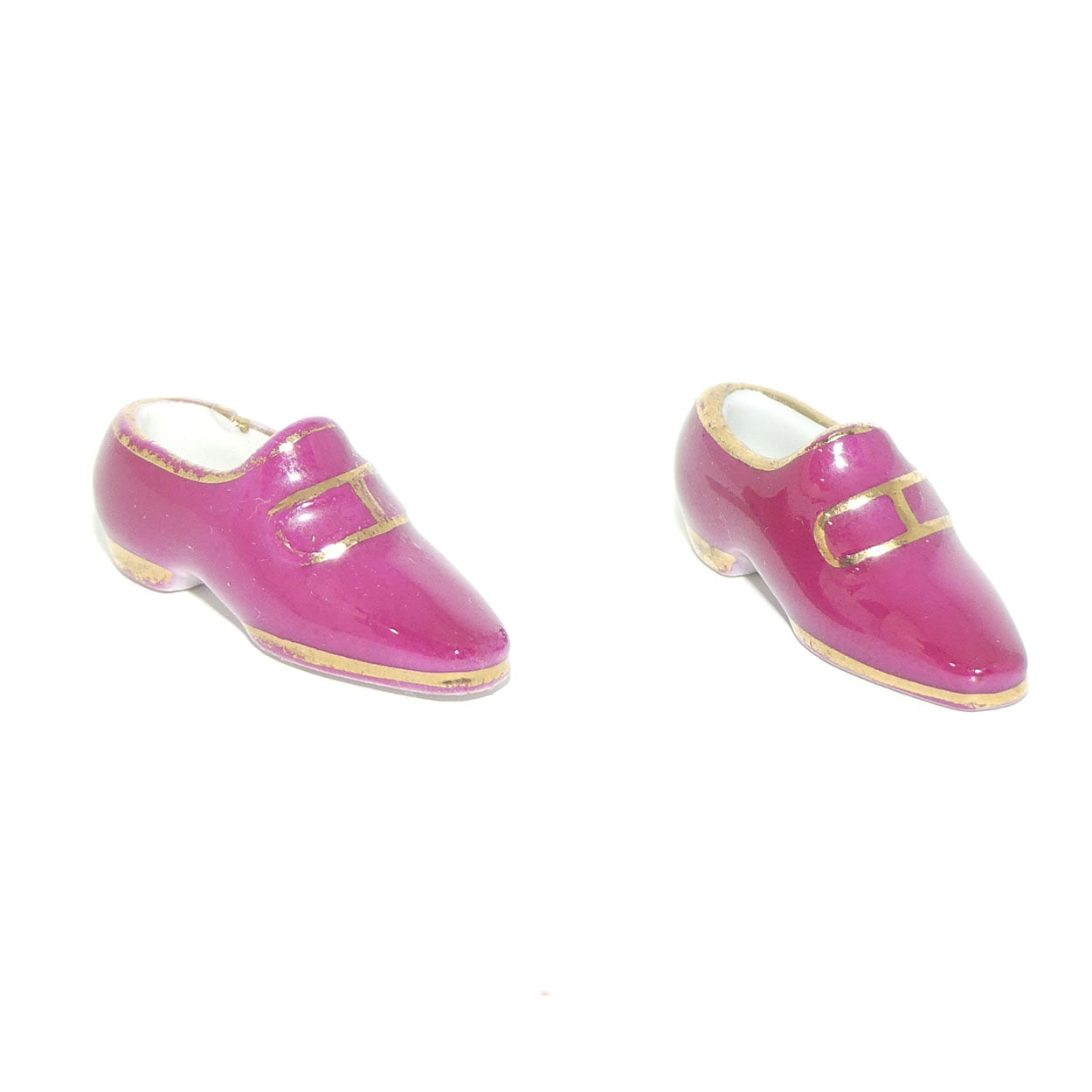 Pair of Limoges France miniature slippers