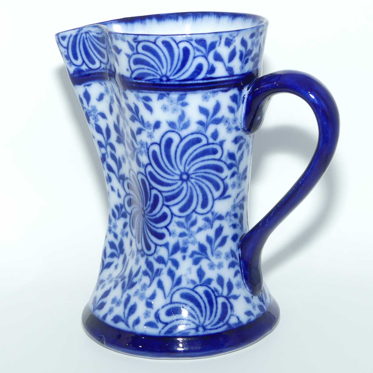 Doulton Burslem Flow Blue Pinwheel Tudor shape jug