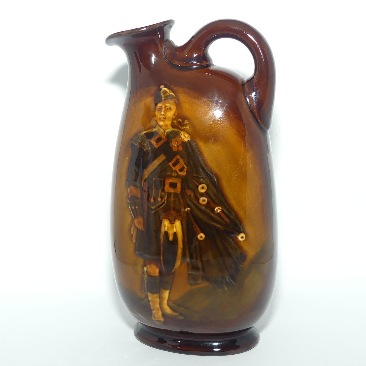 Royal Doulton Kingsware Pipe Major flask