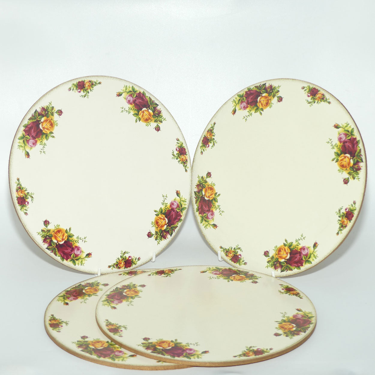 Royal Albert England Old Country Roses Set of 4 Place Mats | Corked Back