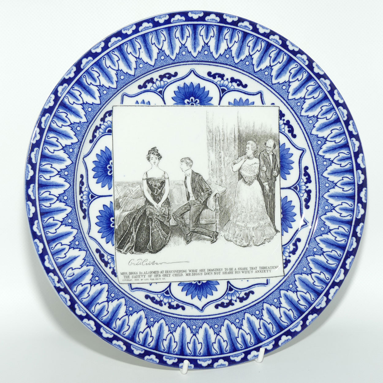 Royal Doulton CD Gibson | Gibson Girls Plate | #10: Mrs Diggs is alarmed...