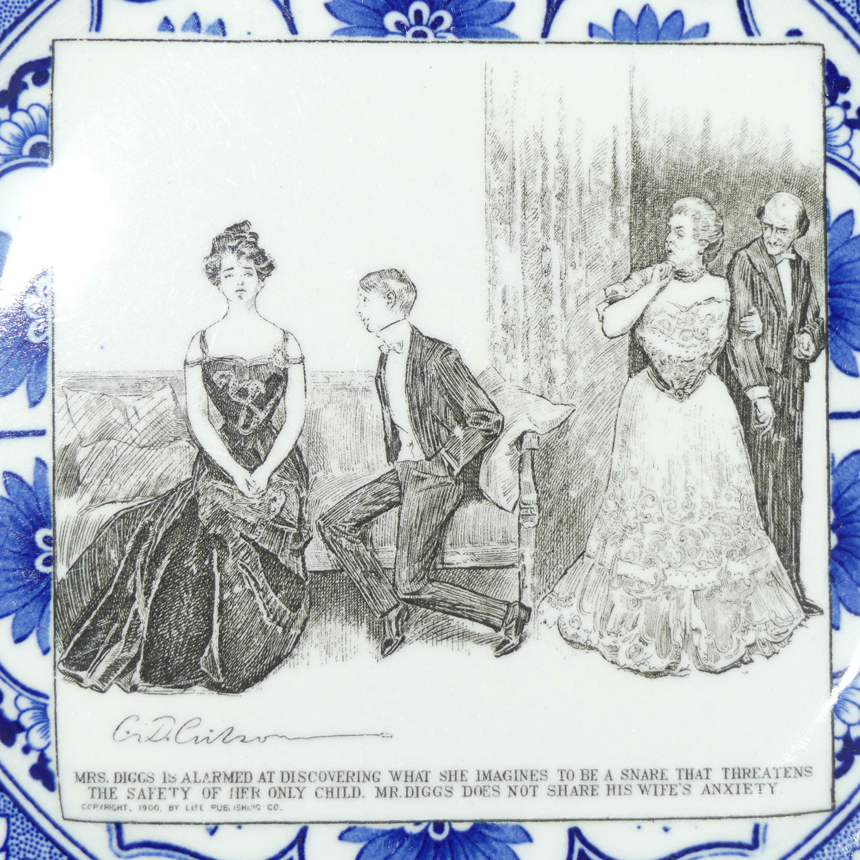 Royal Doulton CD Gibson | Gibson Girls Plate | #10: Mrs Diggs is alarmed...