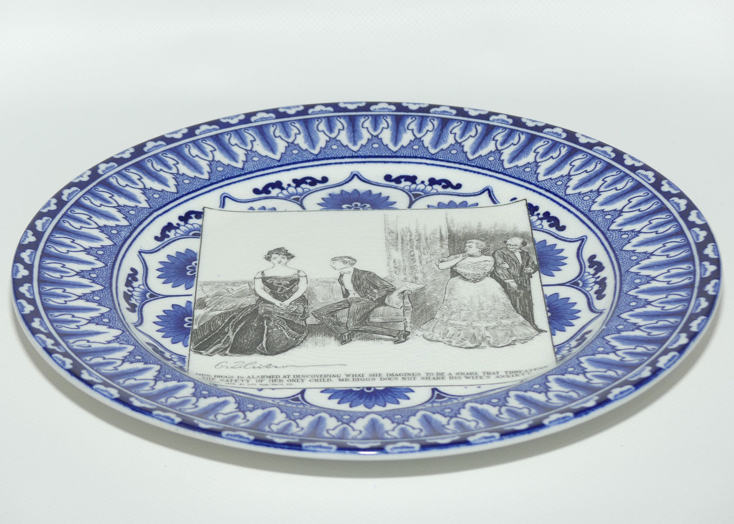 Royal Doulton CD Gibson | Gibson Girls Plate | #10: Mrs Diggs is alarmed...