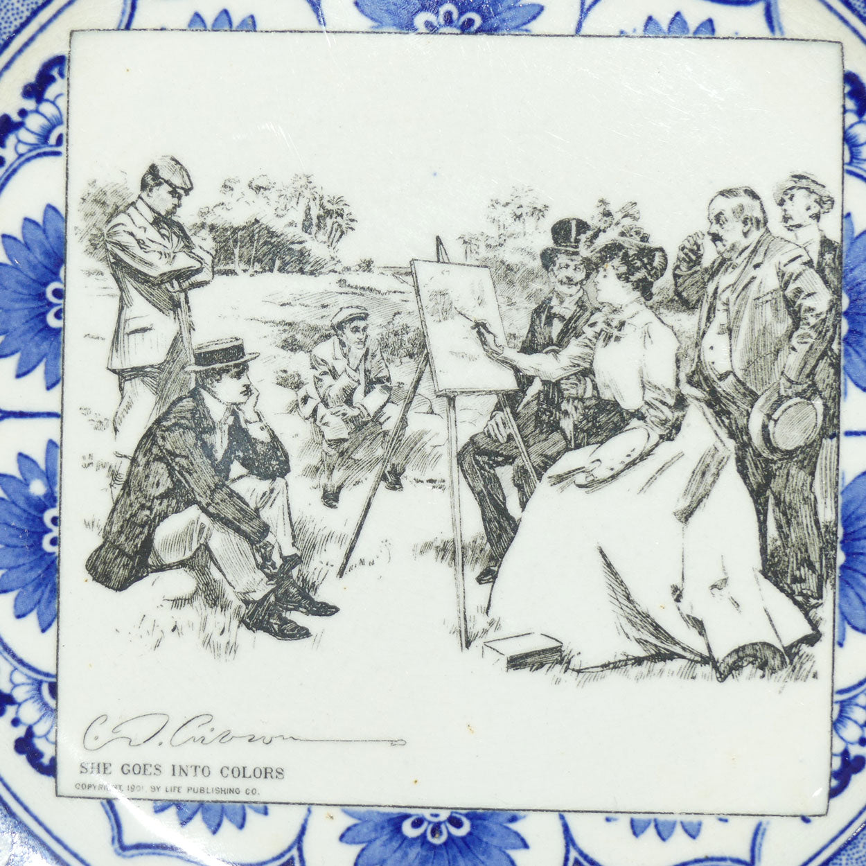 Royal Doulton CD Gibson | Gibson Girls Plate | #14: She goes into colours