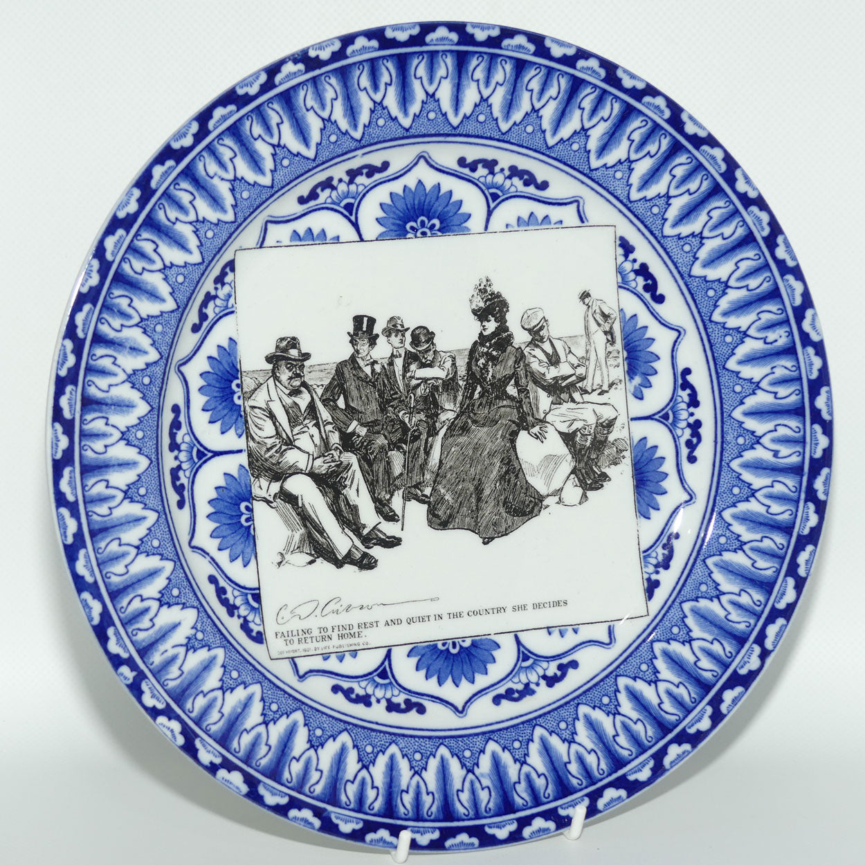 Royal Doulton CD Gibson | Gibson Girls Plate | #16: Failing to find rest...