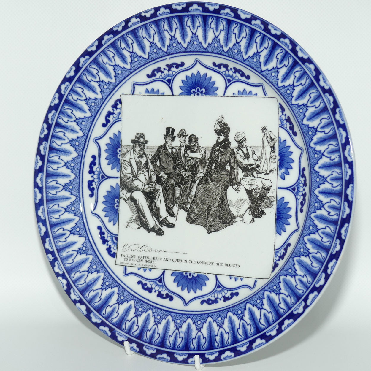 Royal Doulton CD Gibson | Gibson Girls Plate | #16: Failing to find rest...