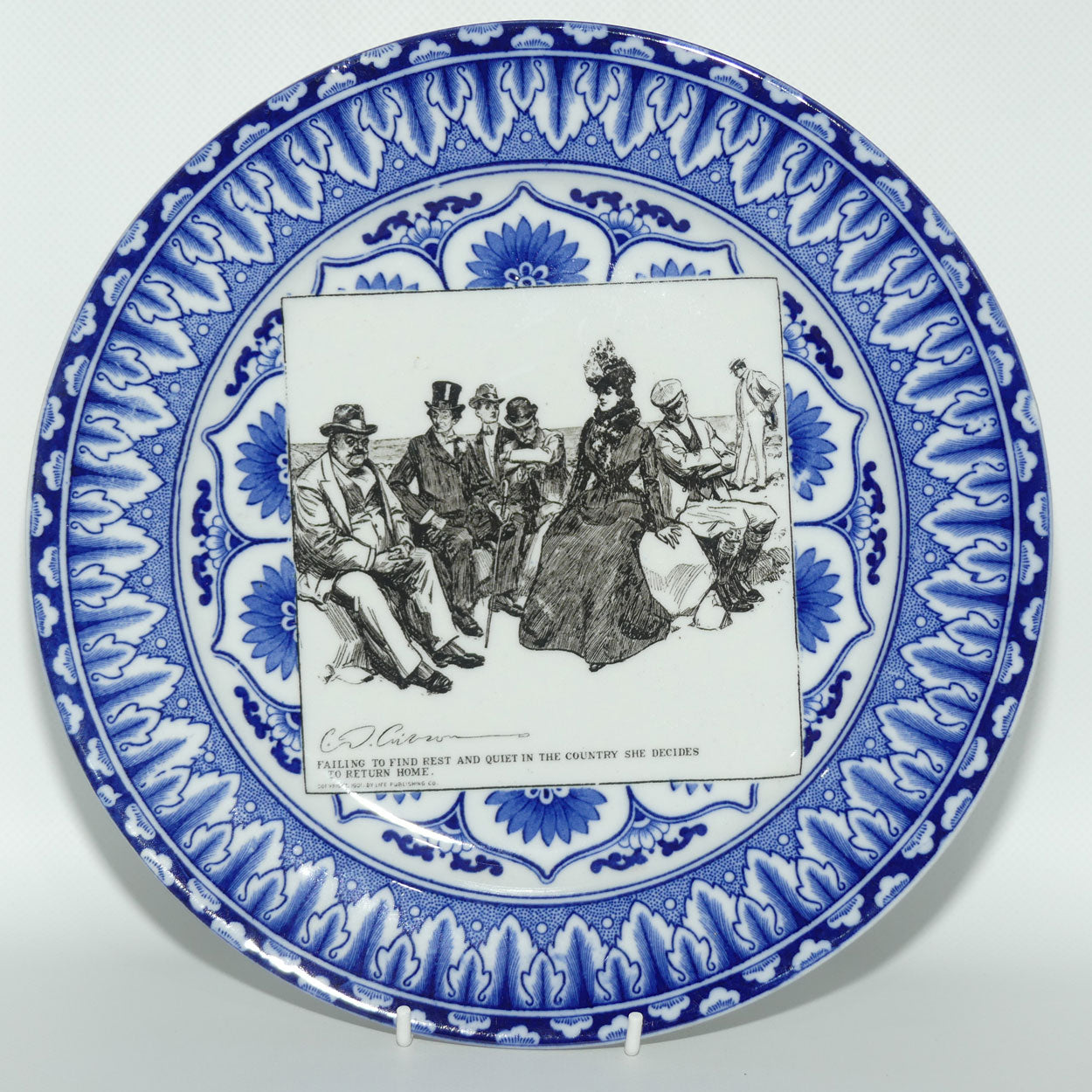 Royal Doulton CD Gibson | Gibson Girls Plate | #16: Failing to find rest...