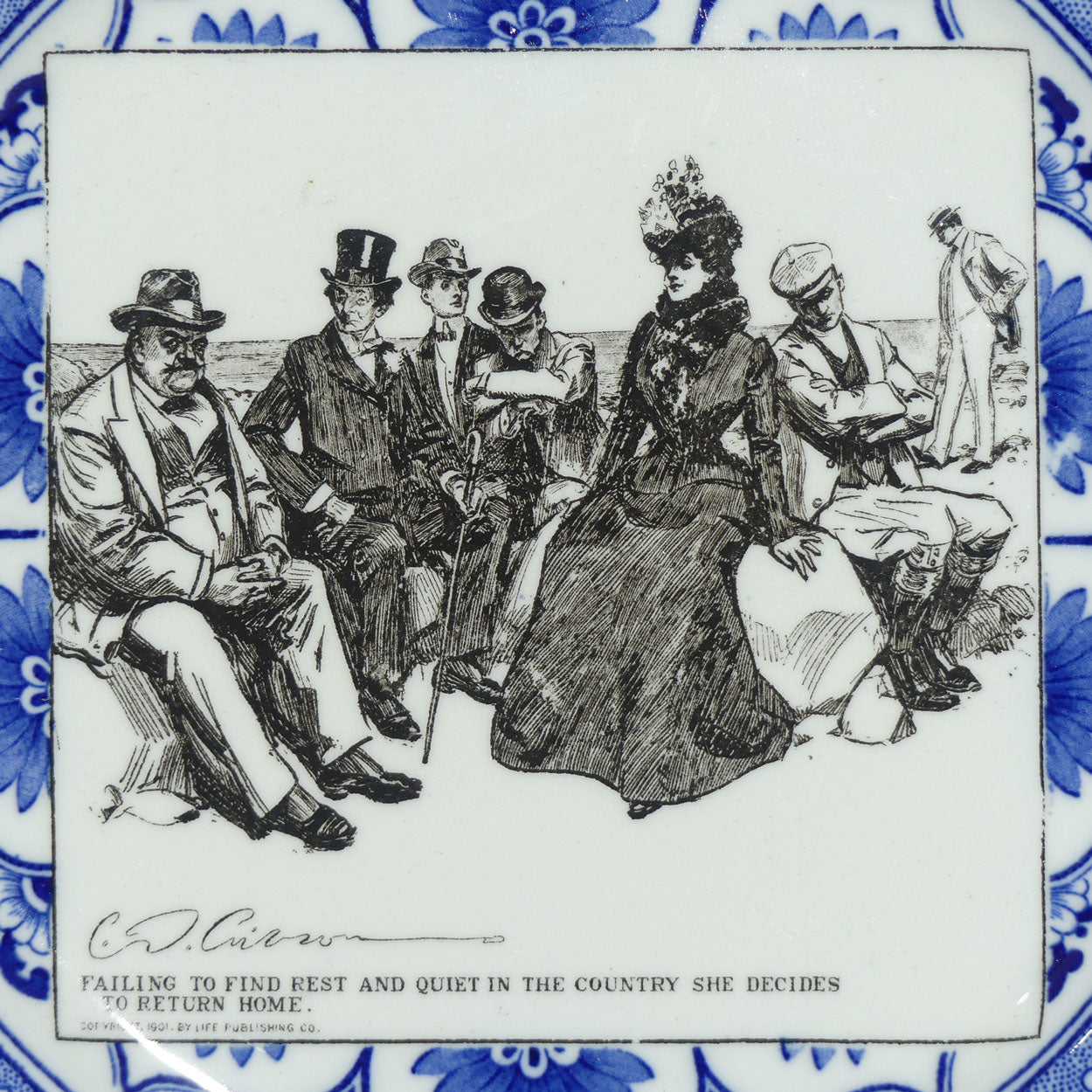 Royal Doulton CD Gibson | Gibson Girls Plate | #16: Failing to find rest...