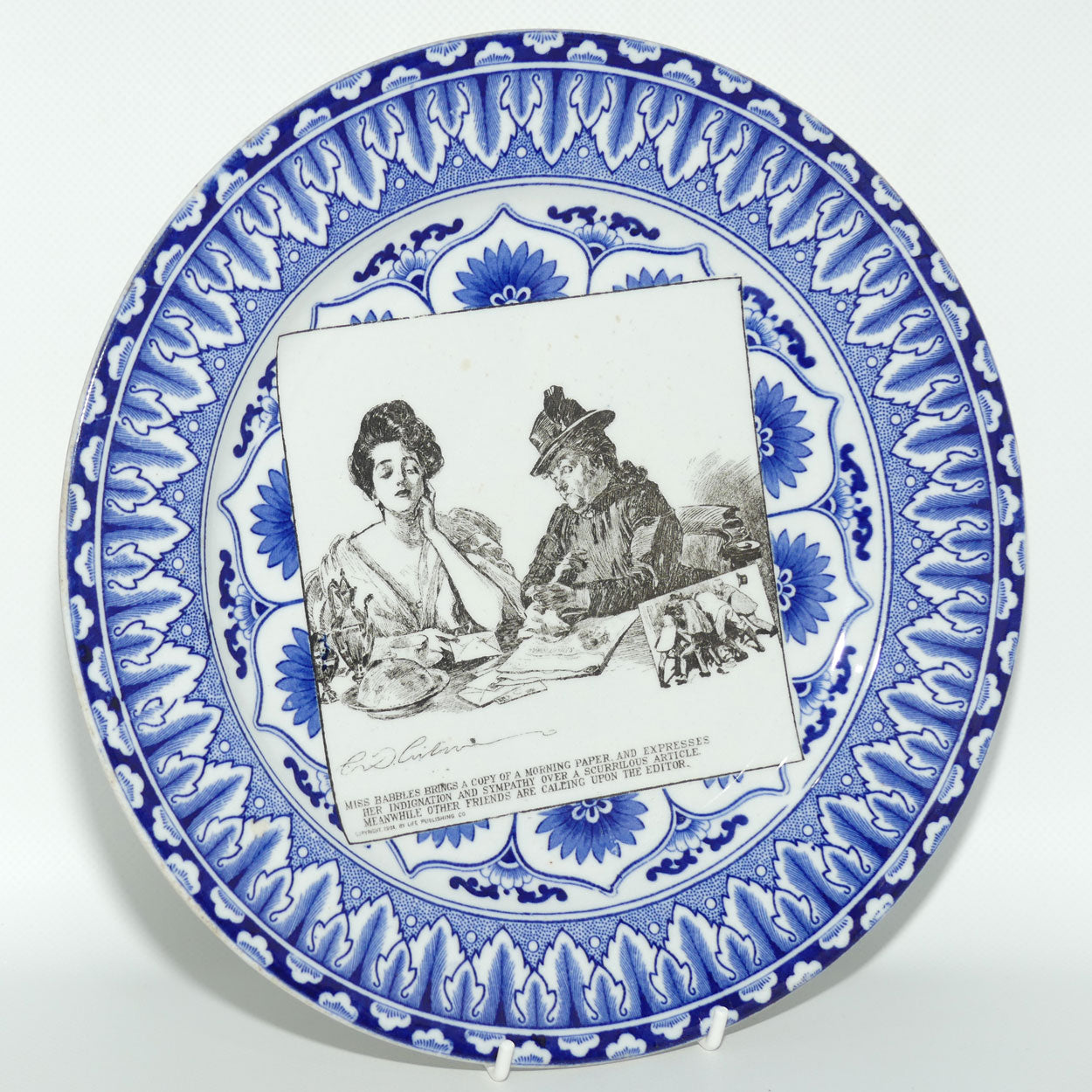 Royal Doulton CD Gibson | Gibson Girls Plate | #20: Miss Babbles brings a copy... | #1