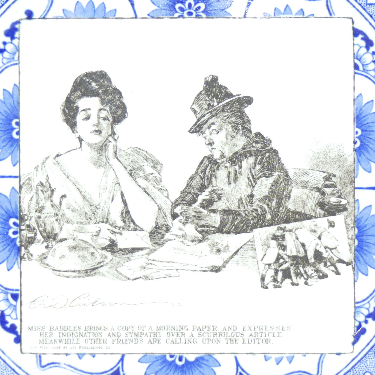 Royal Doulton CD Gibson | Gibson Girls Plate | #20: Miss Babbles brings a copy... | #2