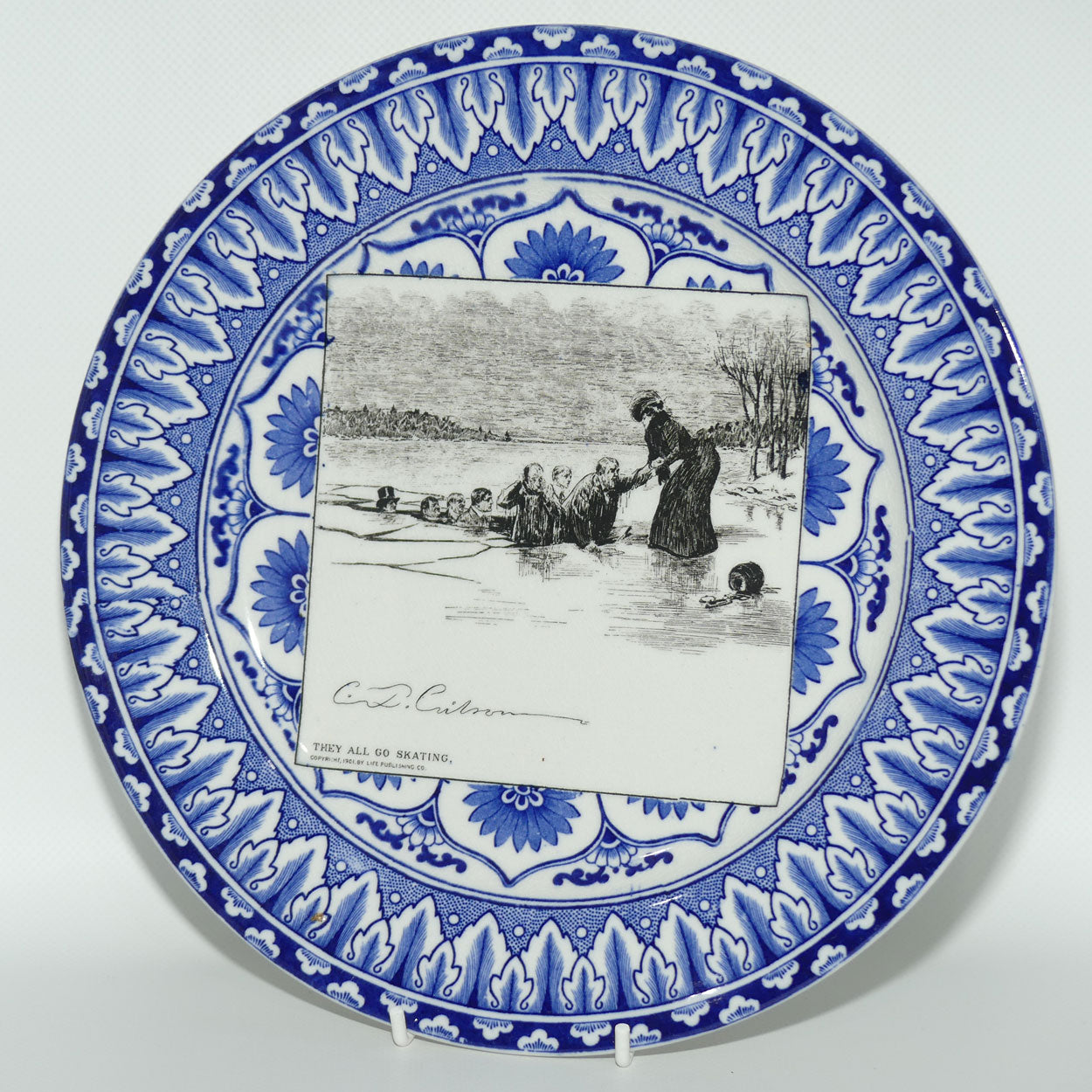 Royal Doulton CD Gibson | Gibson Girls Plate | #21: They all go skating