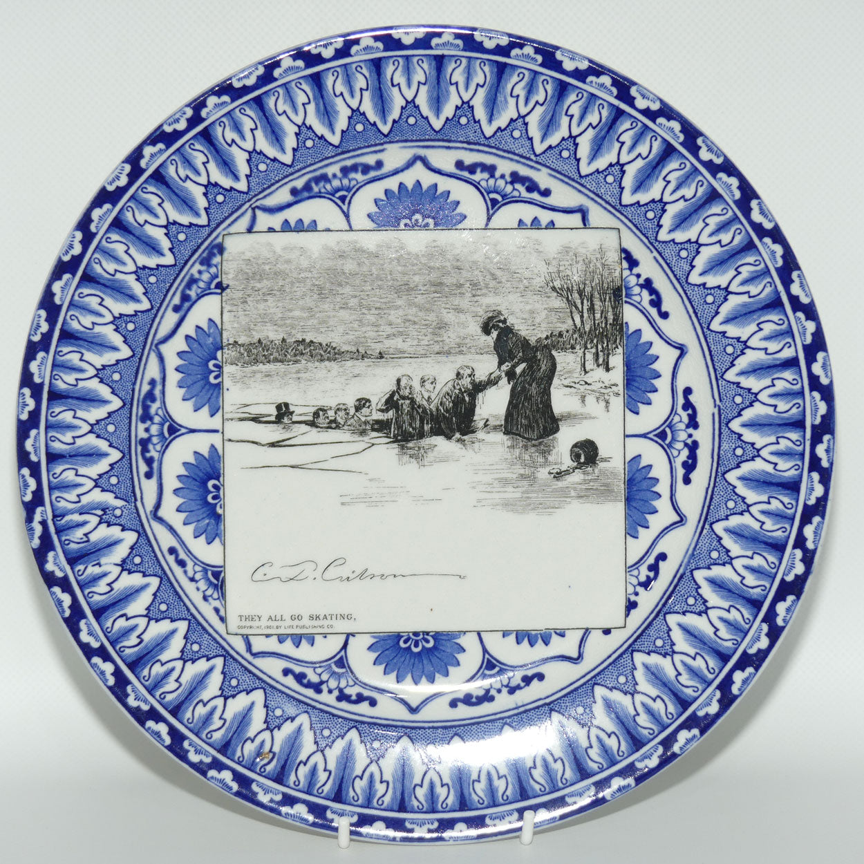 Royal Doulton CD Gibson | Gibson Girls Plate | #21: They all go skating