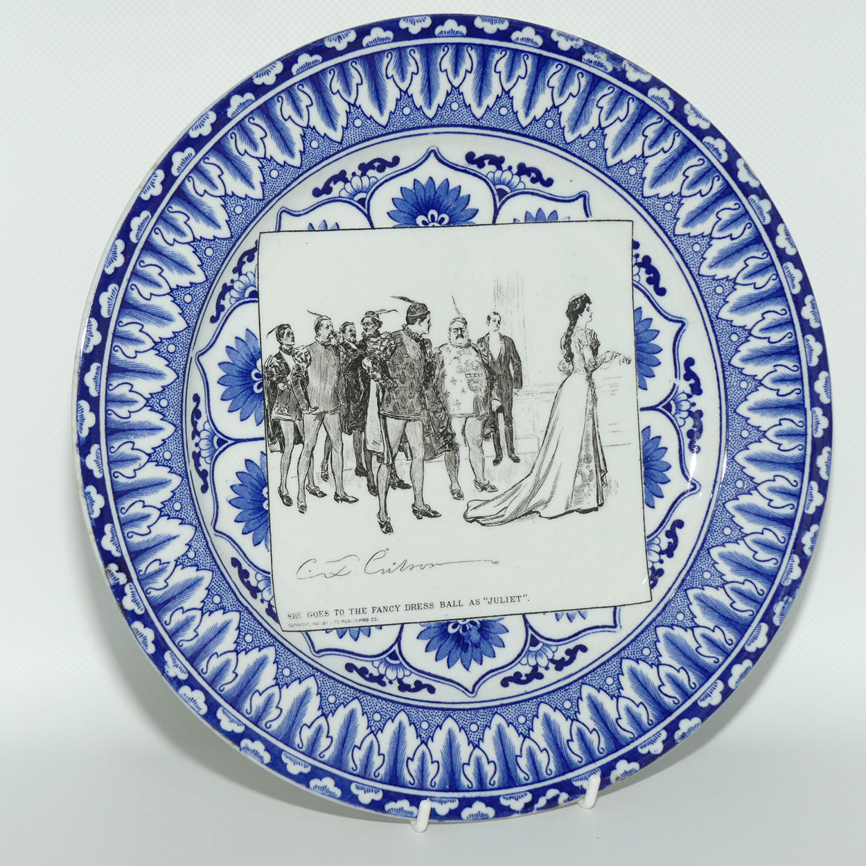 Royal Doulton CD Gibson | Gibson Girls Plate | #22: She goes to the fancy...