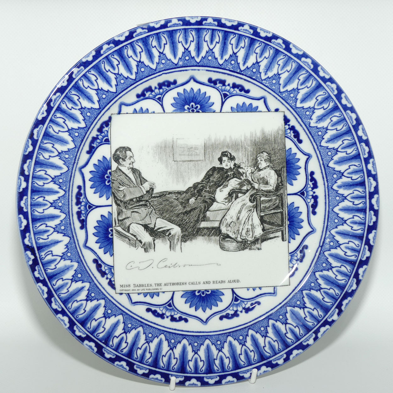 Royal Doulton CD Gibson | Gibson Girls Plate | #04: Miss Babbles, the Authoress...