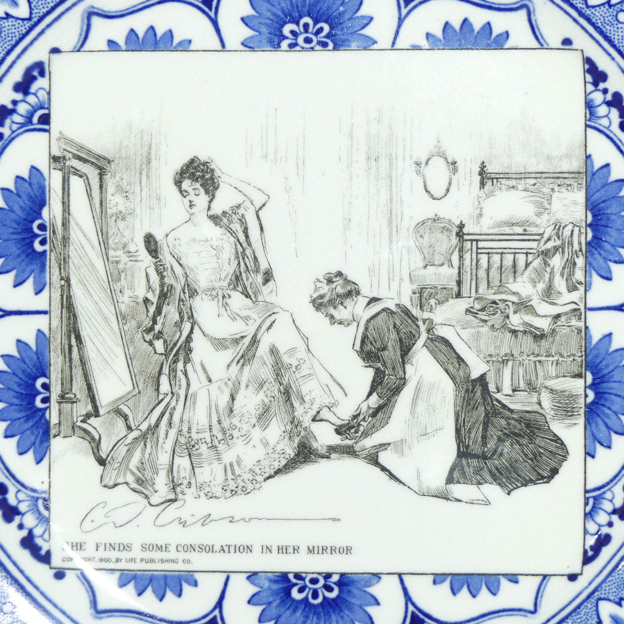 Royal Doulton CD Gibson | Gibson Girls Plate | #05: She finds some consolation... | #2