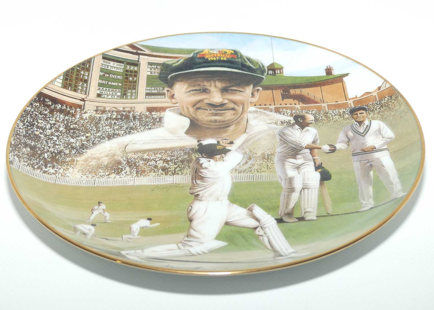 Cricket Memorabilia | Don Bradman: An Australian Legend Collection plate | #6 | 100th First Class Century