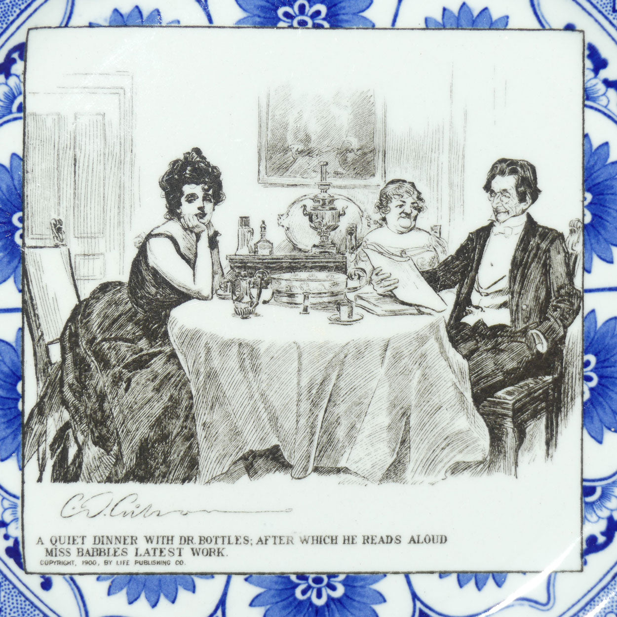 Royal Doulton CD Gibson | Gibson Girls Plate | #06: A quiet dinner...