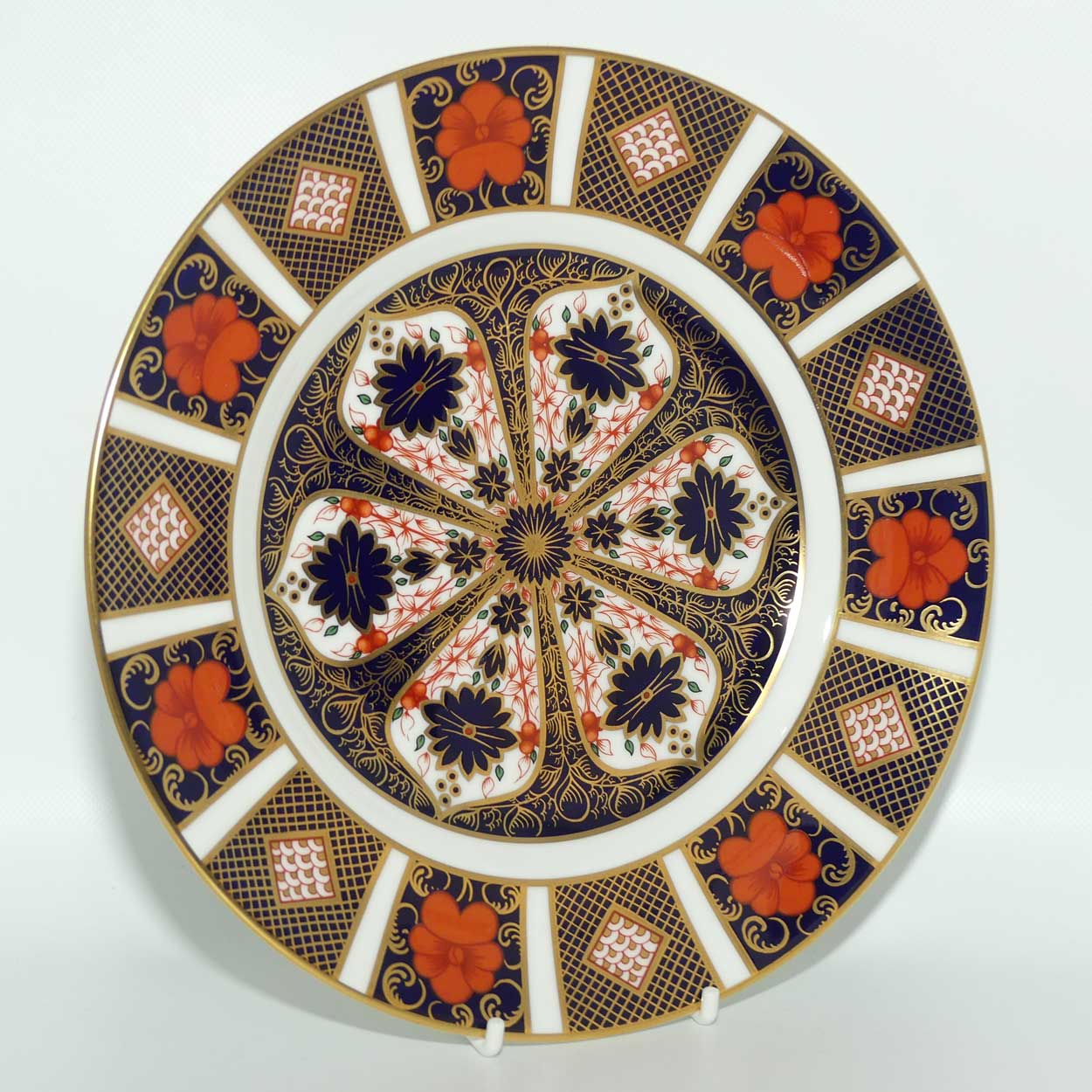 Royal Crown Derby Old Imari 1128 salad plate #8 | 21.5cm diam | c.1990