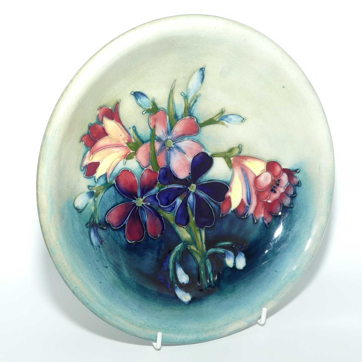 Walter Moorcroft Spring Flowers plate | shallow bowl | 22cm | #1