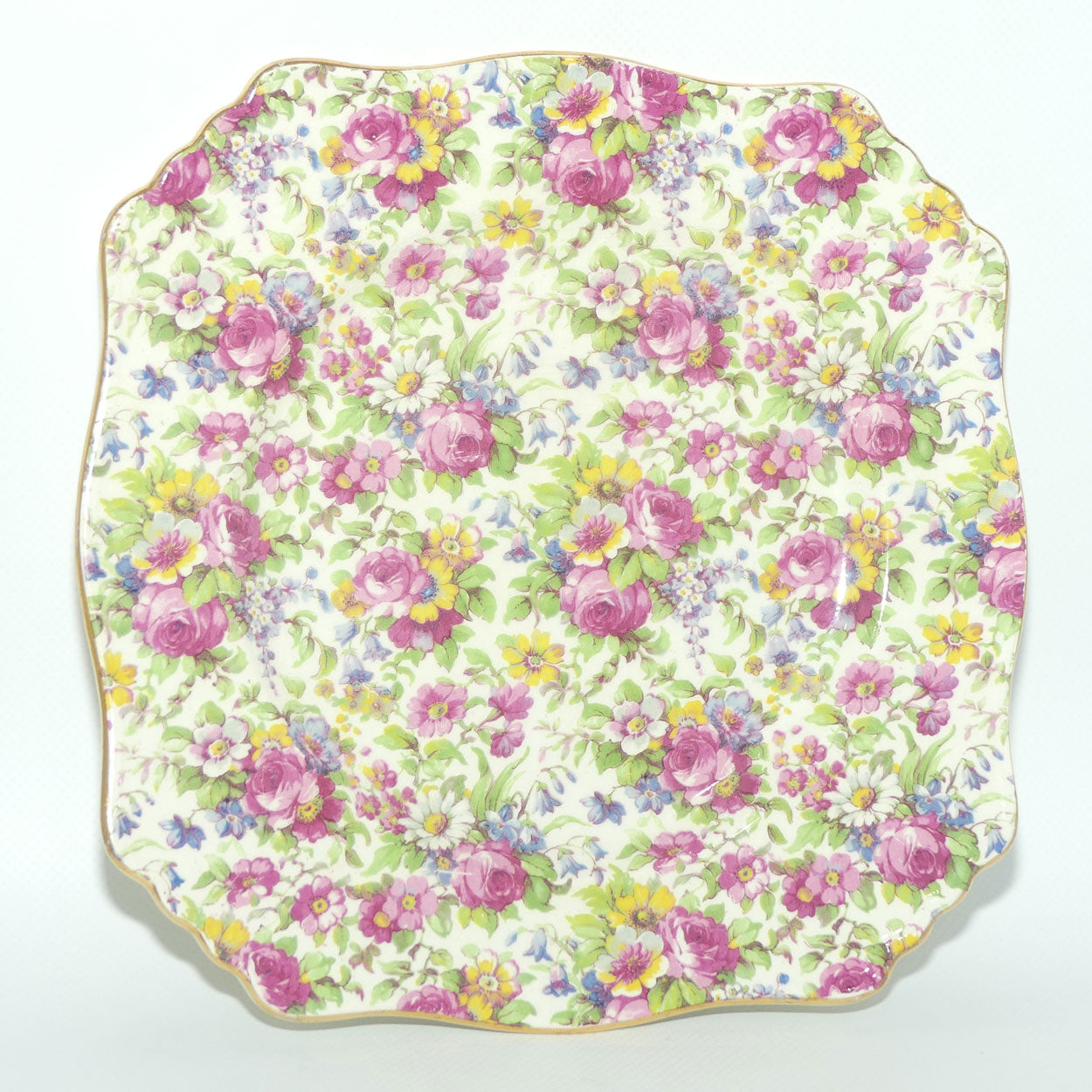 Royal Winton Summertime Chintz square plate | 22cms square
