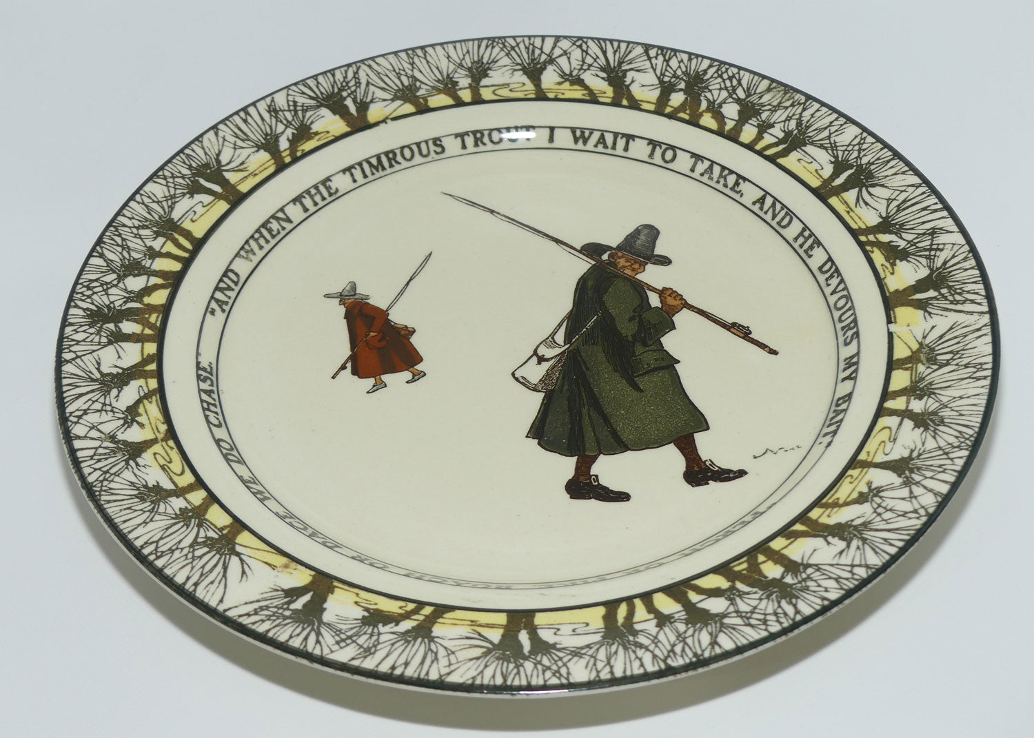 Royal Doulton Isaak Walton Gallant Fishers plate | 24cm | Timrous Trout/Perch or Pike