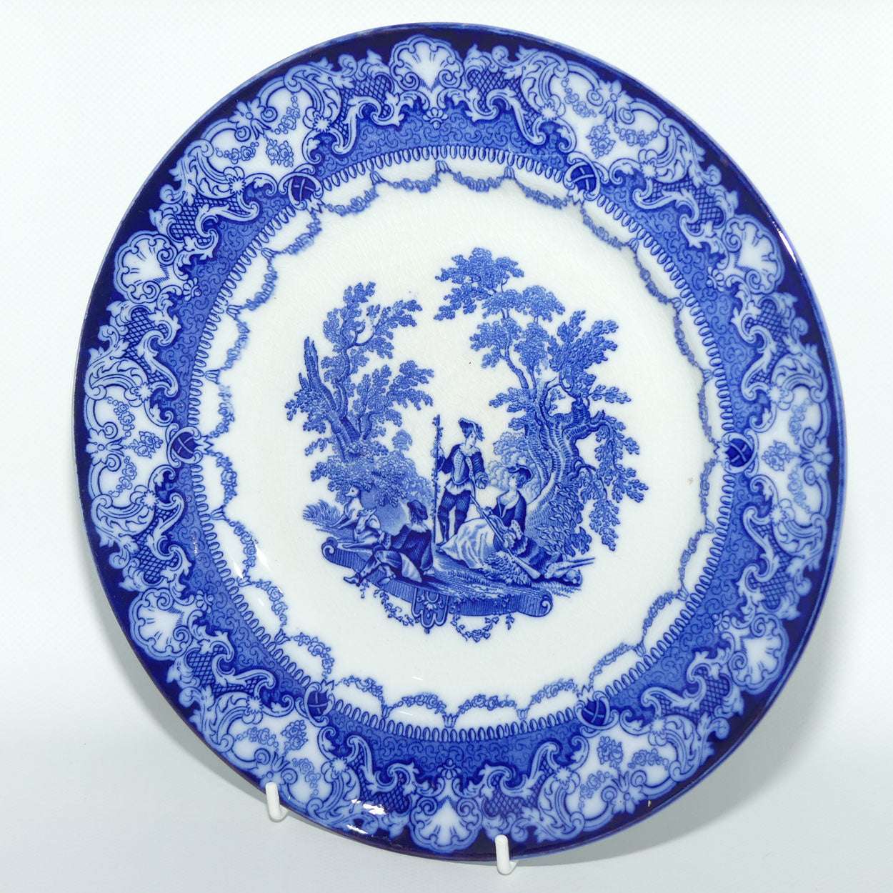 Doulton Burslem Flow Blue Watteau plate