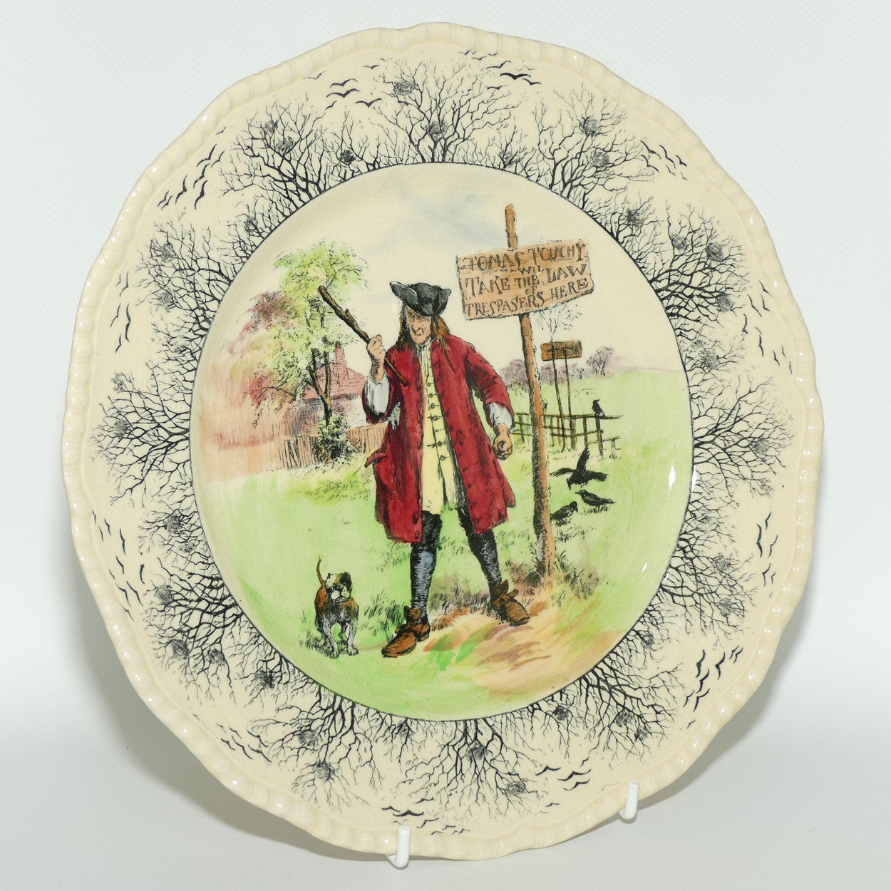 Royal Doulton Sir Roger De Coverley plate D5000 | Tom Touchy | Bird Border