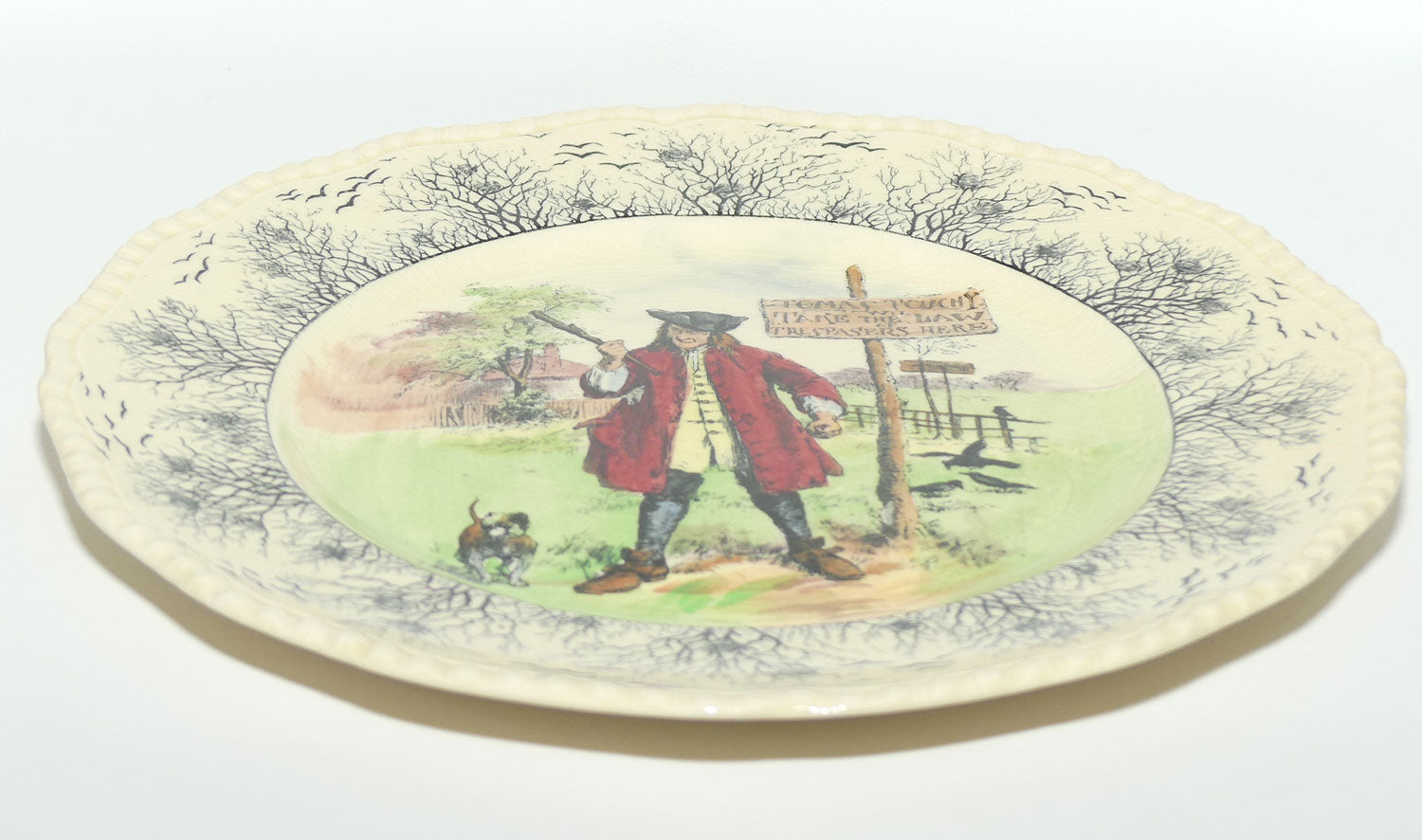 Royal Doulton Sir Roger De Coverley plate D5000 | Tom Touchy | Bird Border