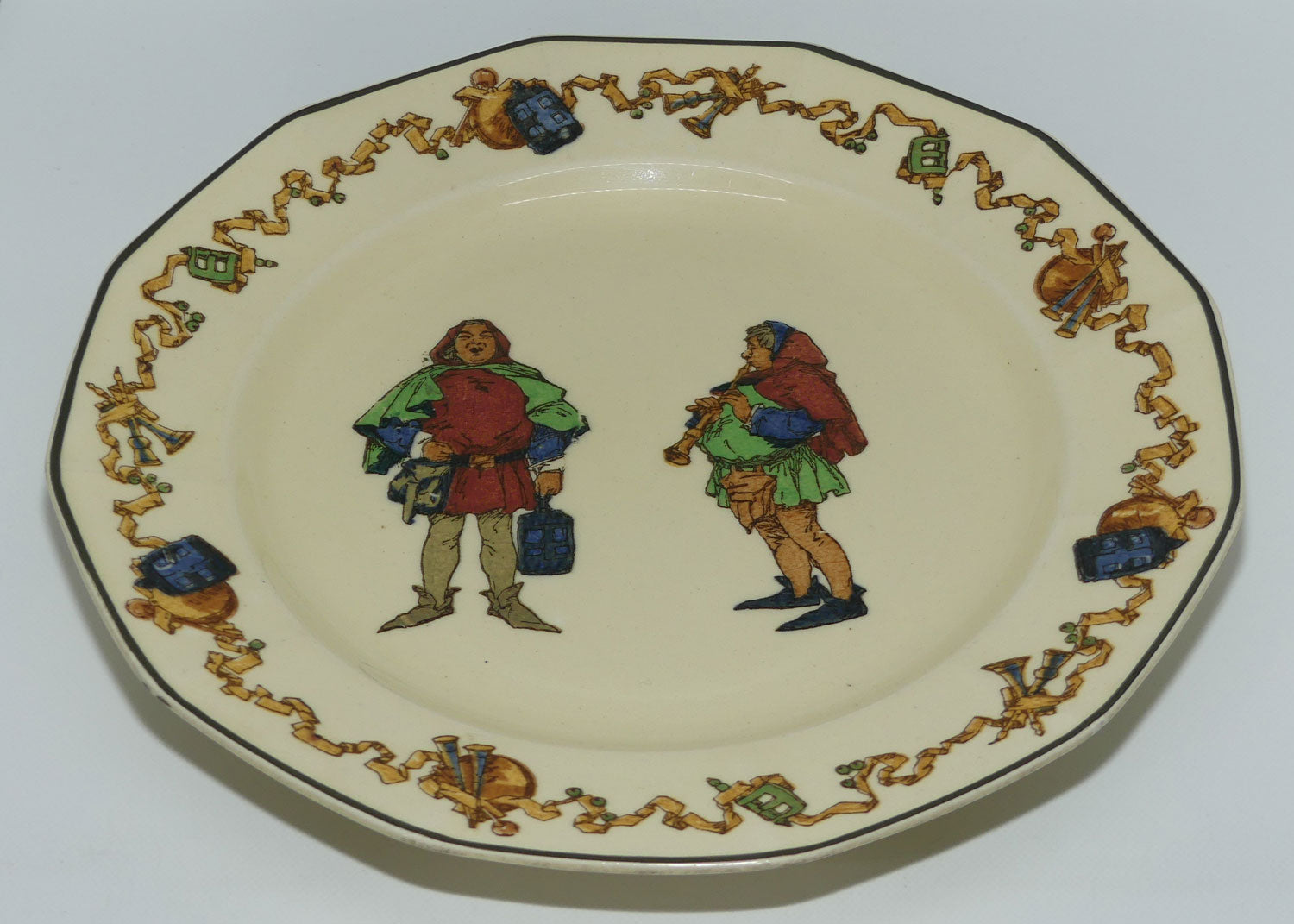 Royal Doulton Minstrels octagonal plate D4243 | 26cm diam