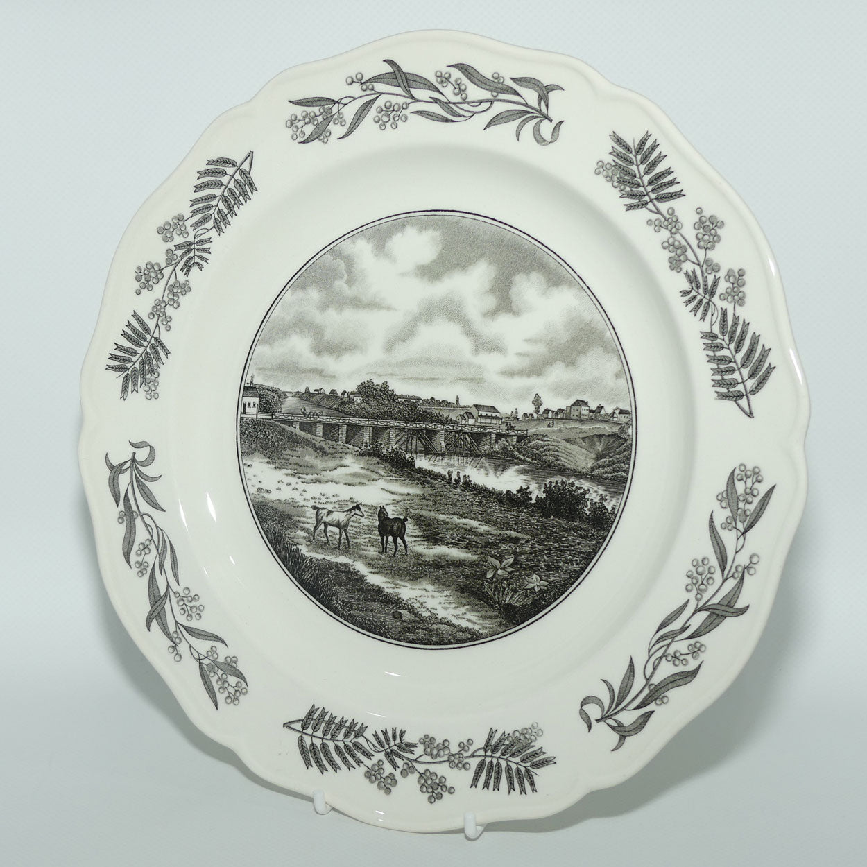 Wedgwood of Etruria | Historical Australia | Sydney | Plate 4 | The Bridge at Parramatta
