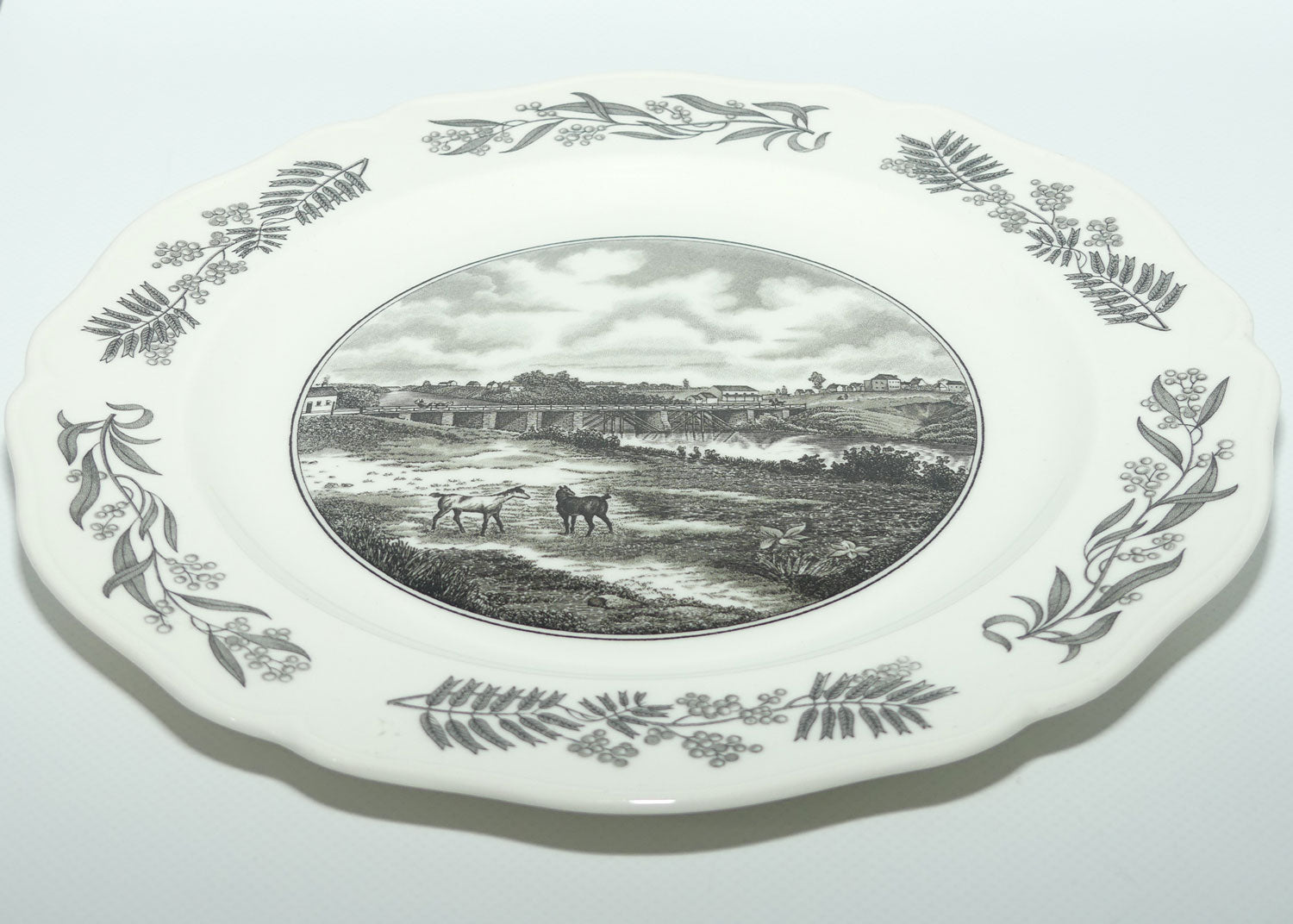 Wedgwood of Etruria | Historical Australia | Sydney | Plate 4 | The Bridge at Parramatta