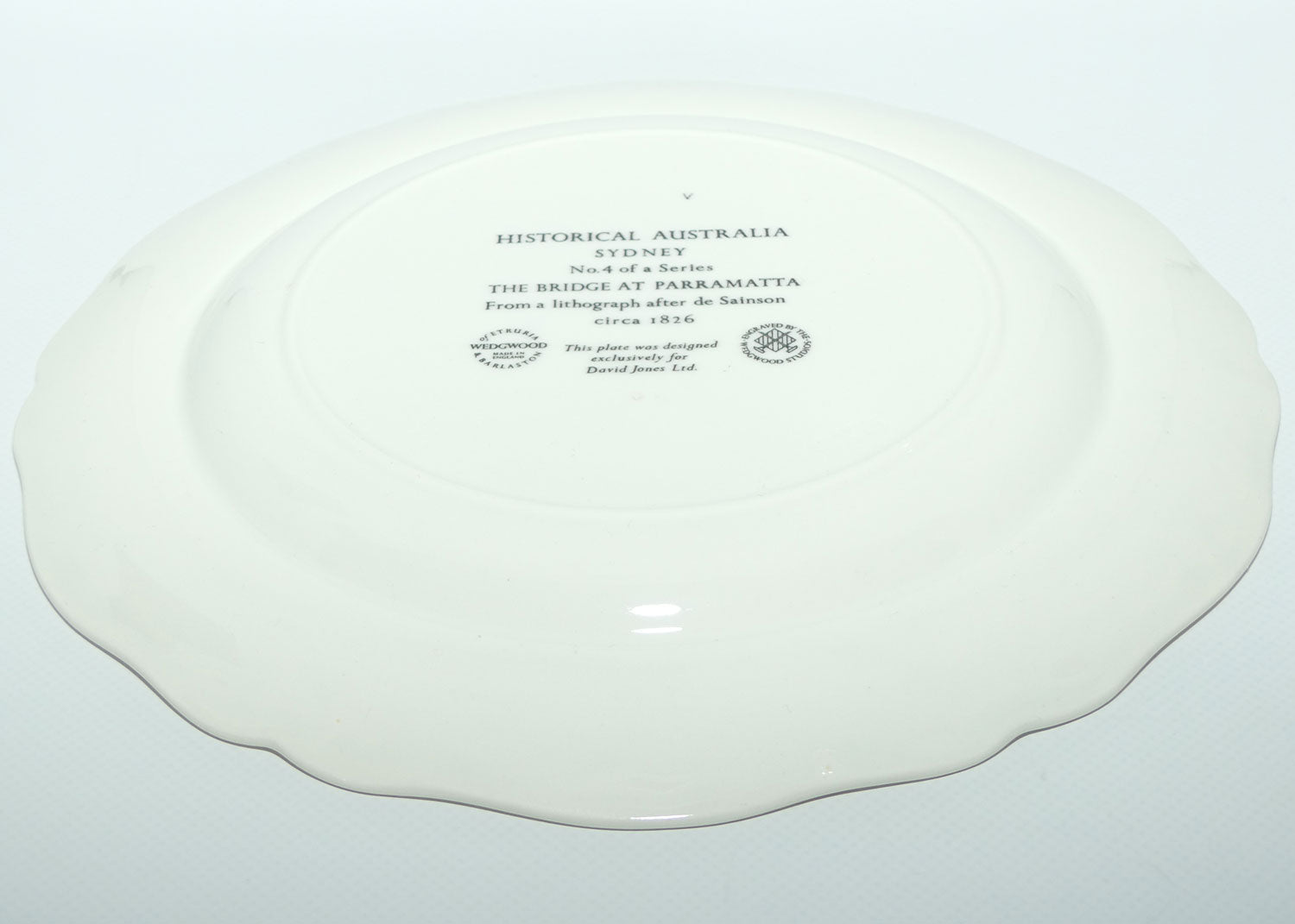 Wedgwood of Etruria | Historical Australia | Sydney | Plate 4 | The Bridge at Parramatta