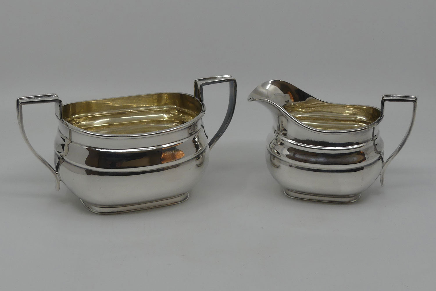 William Hutton & Sons Cross Arrows mark British Plate 3 piece tea service