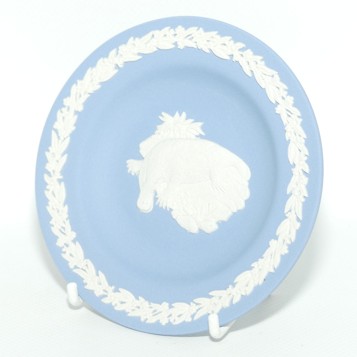Wedgwood Jasper | Australian Fauna | White on Pale Blue | Platypus Plate | Box + Cert