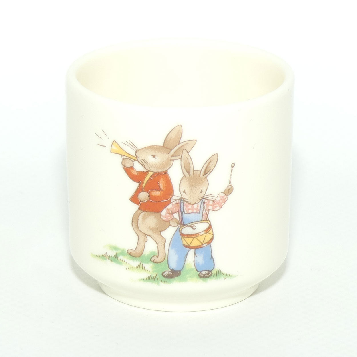 Royal Doulton Bunnykins egg cup | Drummer and Bugler | Raising Hat