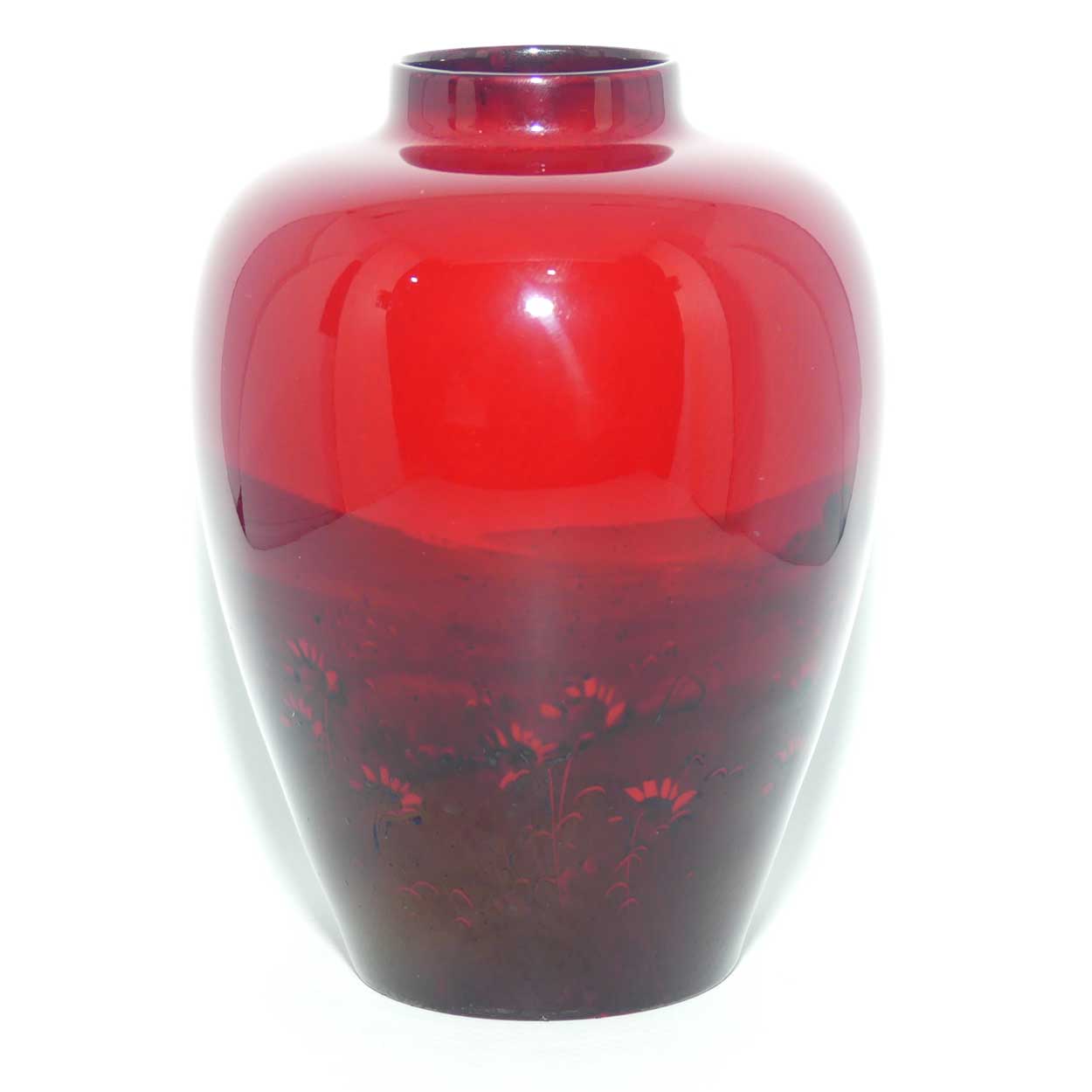 Royal Doulton Flambe Ploughing scene vase