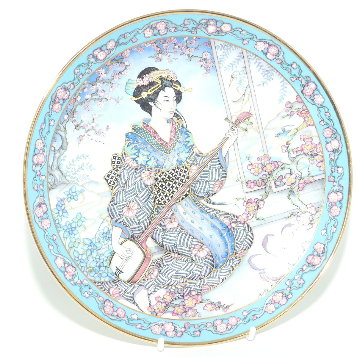 Royal Doulton Flower Maiden plate by Marty Noble | Plum Blossom Maiden