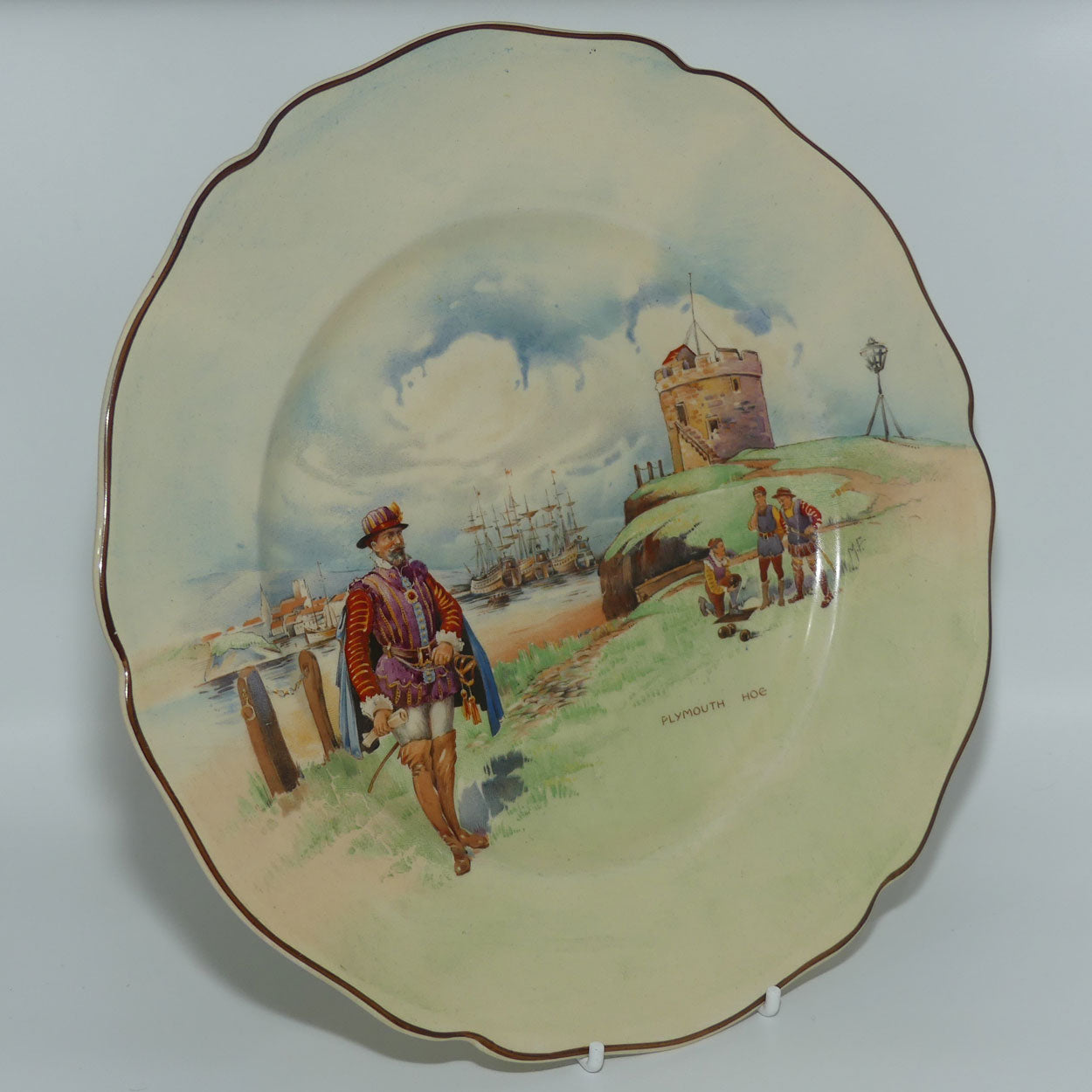 Royal Doulton Historic England | Sir Francis Drake at Plymouth Hoe plate D5940