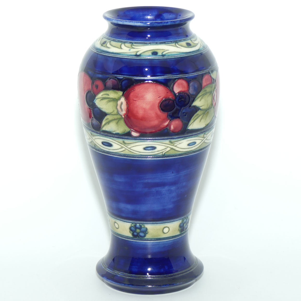 William Moorcroft Banded Pomegranate tall vase | 3 Bands