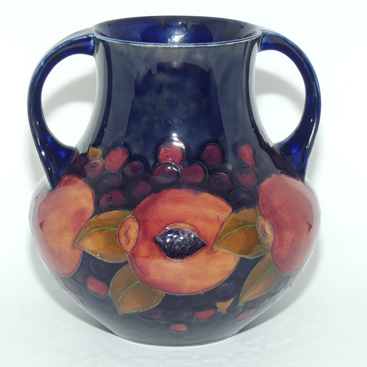 William Moorcroft Pomegranate 5/8 handled vase (Open Pomegranate both sides) #1