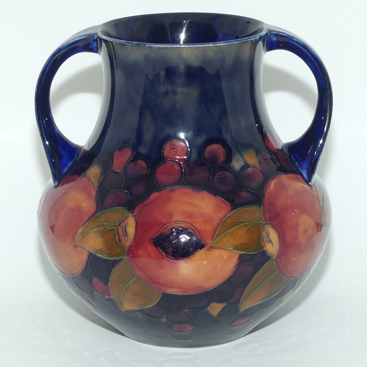 William Moorcroft Pomegranate 5/8 handled vase (Open Pomegranate both sides) #1
